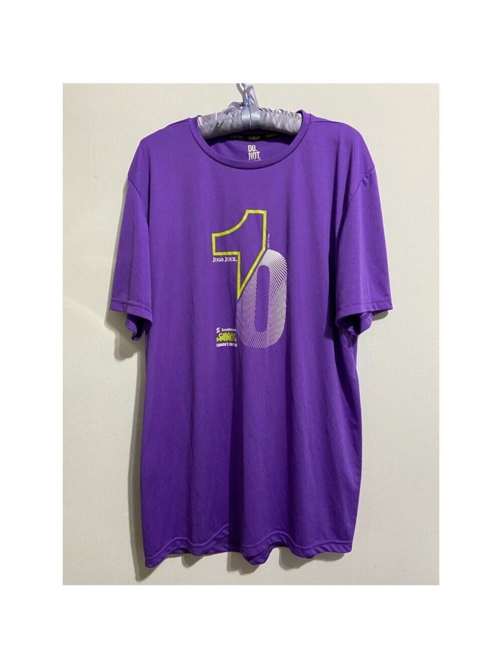 Run Calgary Marathon 10K Men's Tee Size XL Purple